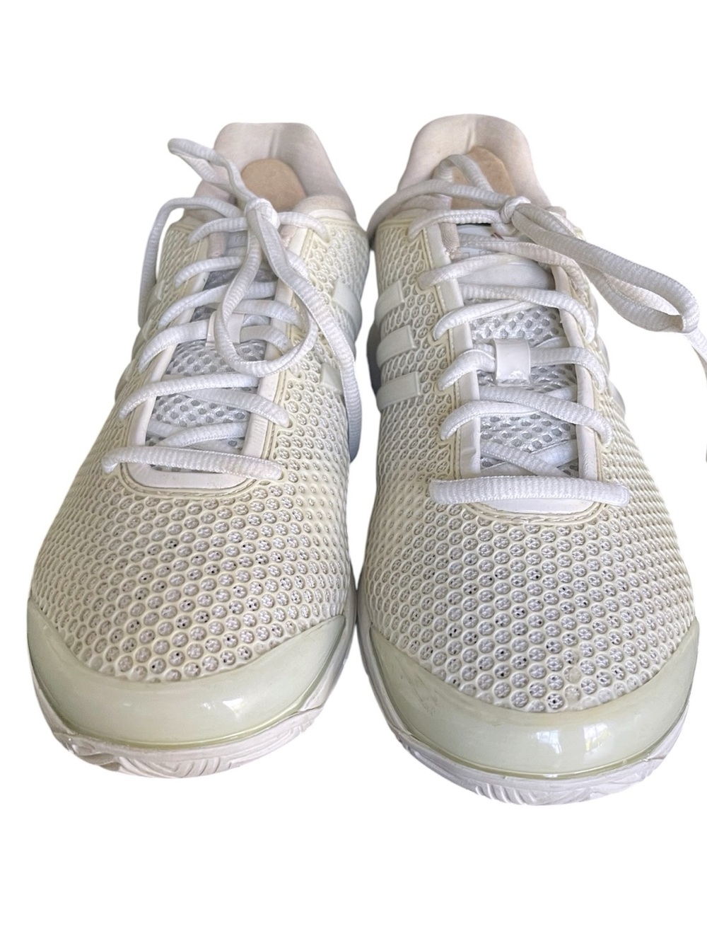 Adidas by Stella McCartney Ivory Barricade Mesh Sneaker Runner Athletic Shoe (7) - Picture 3 of 10